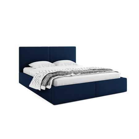 Čalouněná postel HILTON 120x200 cm Modrá BMS