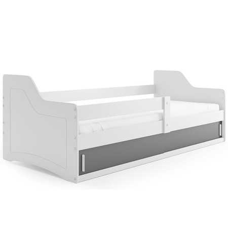 Dětská postel SOFIX s úložným prostorem 80x160 cm - bílá Šedá BMS