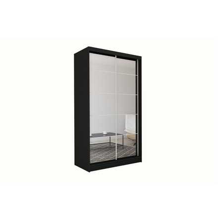 Kvalitní Šatní Skříň Flores 150 cm Černá Furniture