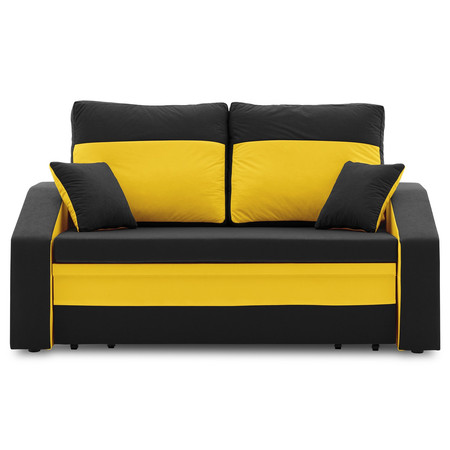 Rozkládací pohovka HEWLET PLUS color Černá + žlutá SG-nábytek